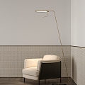 Modern leisure chair floor lamp combination 3d model