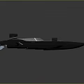 Sleek Black Futuristic Water Vehicle Featuring Streamlined Design And Transparent Cockpit