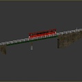 Realistic train vehicle 3d model