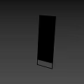 Modern Full Length Mirrors With Black Frame And Curtain Light Reflections