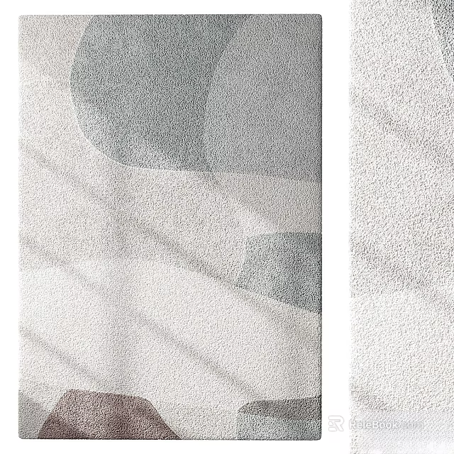 Gray And White Soft Abstract Pattern With Modern Textured Surface Design 3d model