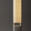Modern Minimalist Table Lamp With Woven Fabric Shade And Metal Frame Base