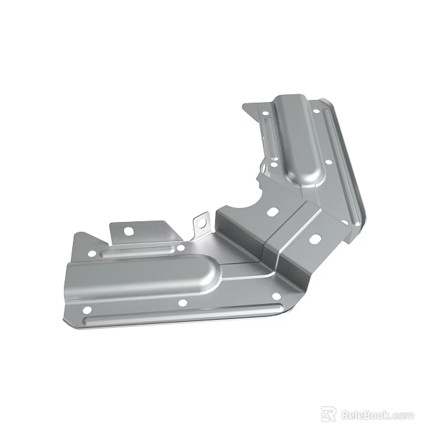 Durable Metal Mechanical Bracket With Holes For Industrial Structural Applications 3d model 