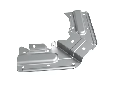 Durable Metal Mechanical Bracket With Holes For Industrial Structural Applications 3d model