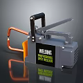 Professional Welding Machine With Black Handle Orange Cable And Gray Body Design