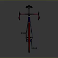 Modern Fixed Gear Bike With Purple Frame Red Rims And Curved Handlebars