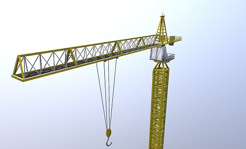 Site crane 3d model