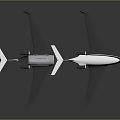 White Airplane Models With Black Lines And Modern Wing Tail Design On Gray Background