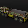 Military Camouflage Utility Truck With 8 Wheel Design And Cargo Bed