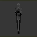 Modern Tactical Rifle With Black And Silver Finish Long Barrel And Rail System