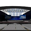 Huawei Conference Stage With Large Screens And Seats In Modern Auditorium