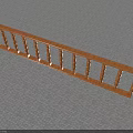 Sturdy Brown Metal Fence Rail with Vertical Posts on Gray Textured Floor