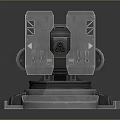 Turret Turntable Railgun Sci-fi Tower Defense Game Tower Defense Sci-fi Turret Game Turret Game Battery 3d model