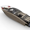 Sleek Modern Yacht Exterior With Red Accents And Stylish Features