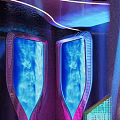 Modern KTV Interior Design With Colorful Lighting Stage And Comfortable Seating Area