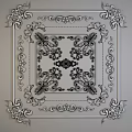 Golden Intricate Ornamental Patterns With Symmetrical Square Frame Design Details 3d model