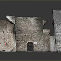 Stone Archway With Stone Walls Cobblestone Path Red No Entry Sign And Red Fire Hydrant