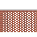 Decorative Brick Wall With Perforated Lattice Pattern And Red Brick Finish 3d model