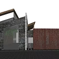 Boutique Guesthouse Building With Brick Structure Rusted Steel Plate Wall And Wooden Roof