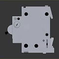 White Industrial Electrical Circuit Breaker With Black Switches Red Label And Multiple Installation Ports