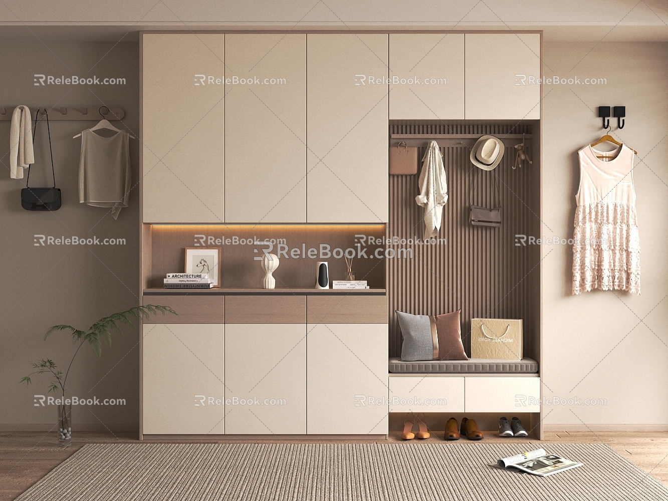 Shoe Cabinet White Shoe Cabinet Entrance Shoe Cabinet Storage Cabinet Storage Cabinet 3d model