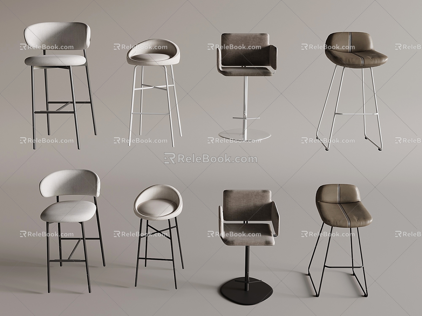 Modern Bar Chair Bar Stool Soft Bag Bar Chair High Stool Backrest Leather Bar Chair with Armrest Bar Chair without Armrest model