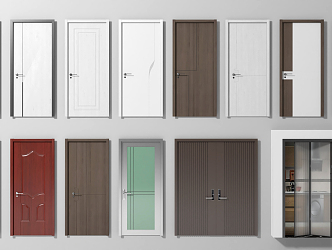 Modern Door Single Door 3d model