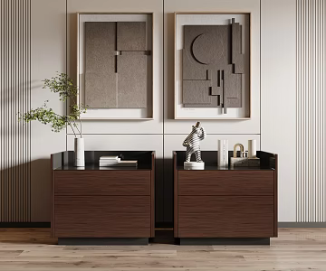 Modern bedside table 3d model