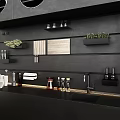 Modern Bar Cafe Front Desk 3d model