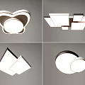 Stylish Modern Ceiling Lights With Various Geometric Designs For Home Decor 3d model
