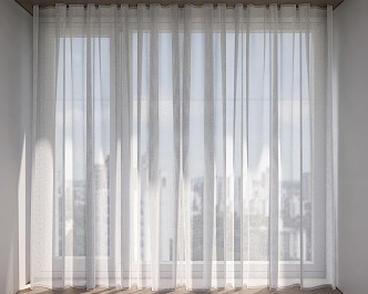 Modern Curtain Gauze Curtain Shangri-La Curtain 3d model