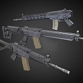 SG550 Assault Rifle Fully Automatic Rifle 3d model