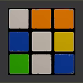 Colorful Rubik's Cube Puzzle With Vibrant Colored Faces And Smooth Surface