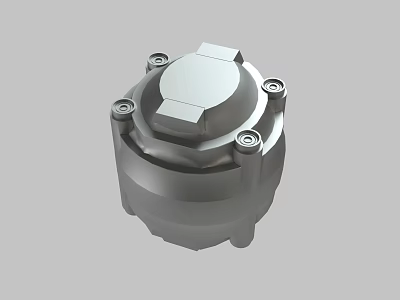 Metal Mechanical Part With Circular Design And Bolt Fastening Structure 3d model