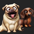 Dog Shar Dog Cute Dog Cute Dog Pet Wang Wang Team Funny Dog 3d model