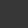 Black Metal Chain Industrial Equipment With Curved Shape Shiny Reflective Surface Isolated On White Background