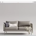 Modern double sofa 3d model