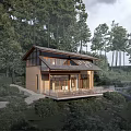 Modern Post Station Small Public Building Post Station Architecture Cafe Architecture Bookstore Architecture Landscape Architecture Art Architecture 3d model