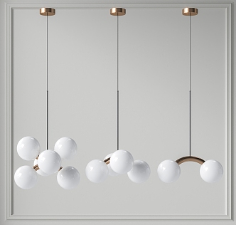 Spherical chandelier 3d model