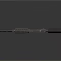 Black Tactical Assault Rifle Modern Military Weapon With Barrel And Magazine
