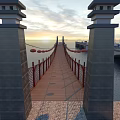 Modern And Arch Bridges Over Water With Vehicles And Traffic Movement