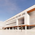 Design volume combination of primary and secondary schools 3d model