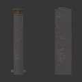 Multiple Dark Metal Column Models Arranged On White Background For Industrial Use