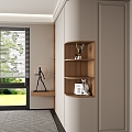 Cream color wardrobe 3d model