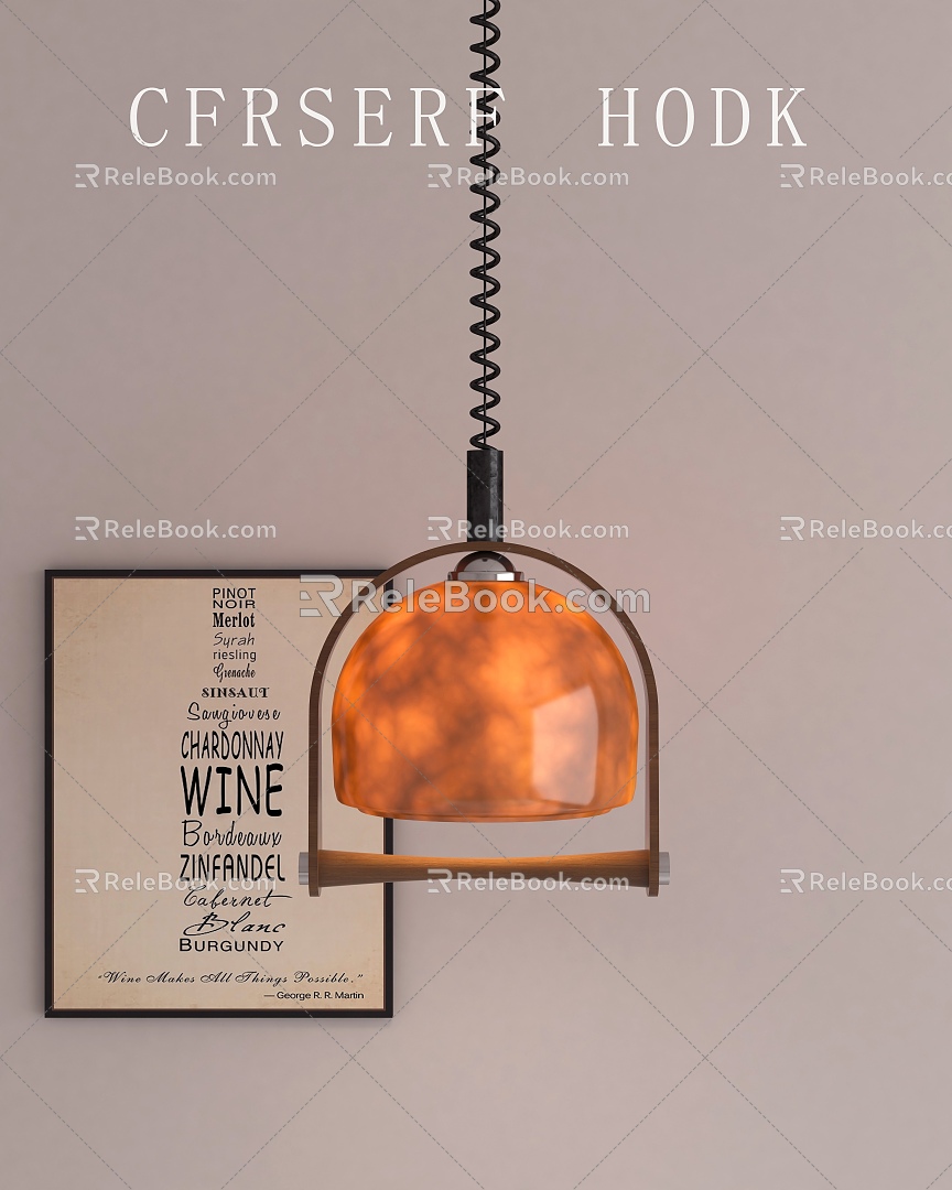 Light Luxury Middle Ancient Chandelier Glass Chandelier Restaurant Chandelier Bedroom Chandelier Living Room Chandelier Nordic Style Chandelier Single Head Chandelier Round Chandelier Bedside Small Chandelier Chandelier 3d model