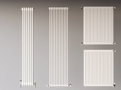 White Radiators In Various Styles For Home Heating Solutions And Interior Design 3d model