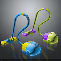 Colorful Electronic Appliances Vibrant Vacuum Cleaners In Blue Green Yellow Pink Purple With Fun Design