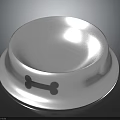Stainless Steel Silver Pet Bowl With Bone Symbol Design For Dogs And Cats Daily Use