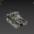 Military Tank with Camouflage Paint Heavy Tracks and Armored Turret Design