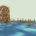 new chinese style windmill 3d model